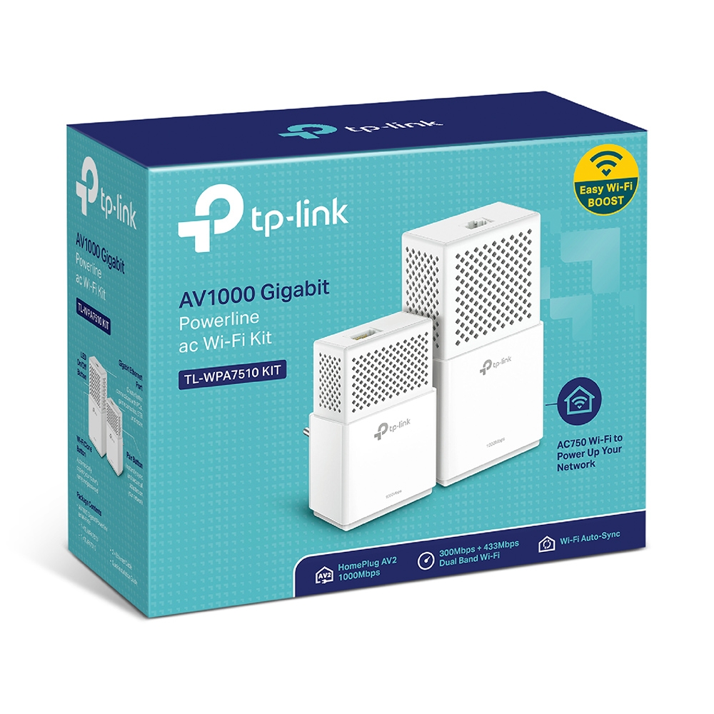 Adaptateurs CPL TP-Link TL-WPA7510 Kit CPL AV1000 Gigabit + Wi-Fi AC750 - Pack de 2, informatique Reunion, 974, Futur Réunion